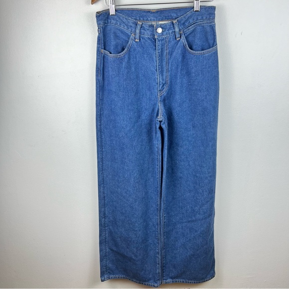 NEW Pangaia Hemp Denim High Rise Wide Leg Jeans - Picture 2 of 7